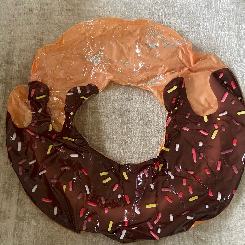 Free with Purchase! Donut Inflatable Pool Floatie Tube with Sparkles inside!